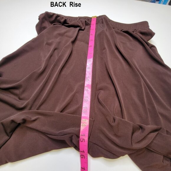 Brown Capris Casual Pants Elastic Waist Pants- Sizes  L/XL and XL/XXL - Picture 8 of 16